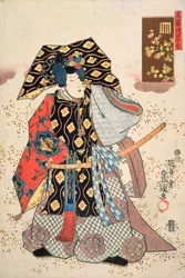 Höstlönn från serien "Flowers for the Five Festivals", 1847-52 (färgtrycksättning)